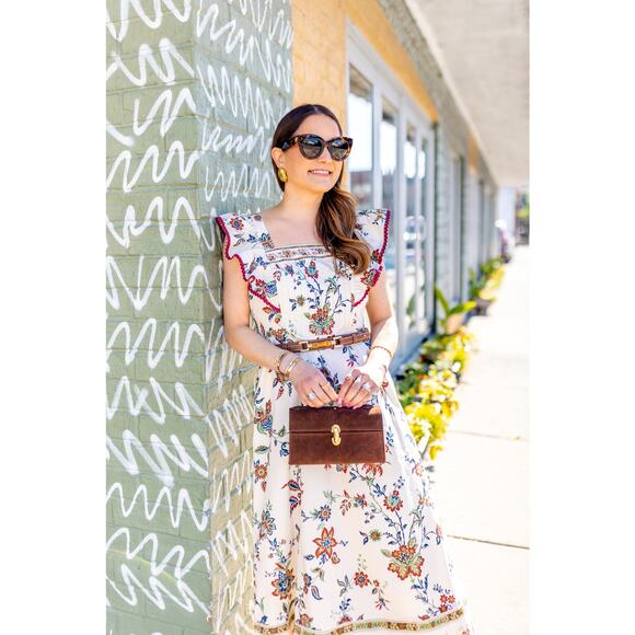 NWT Tuckernuck x Studio McGee Terracotta Cotton Nora Dress Red Chintz Size Small - Picture 13 of 16